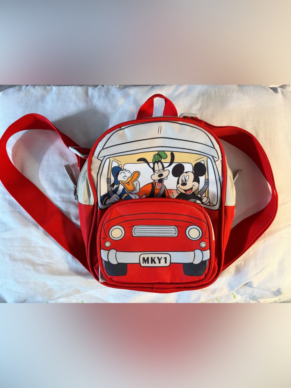 Kids Red Character Mini Backpack with Mickey and Friends. Excellent Condition!
